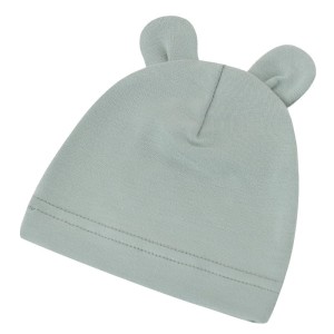 Bambusowa czapeczka niemowlęca z uszami 3-12m Szałwia, Samiboo