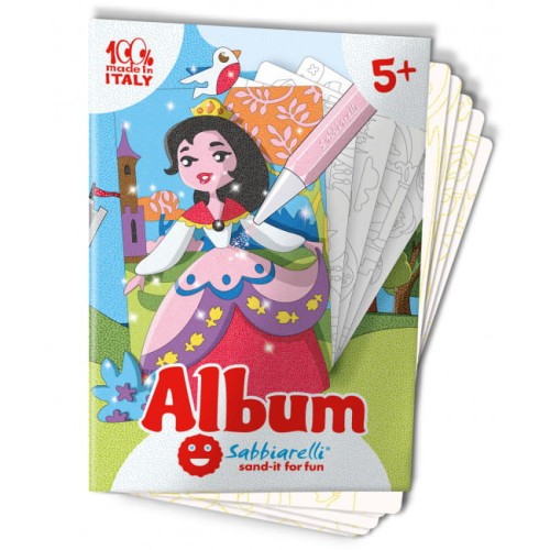 Sabbiarelli album do kolorowania piaskiem księżniczki