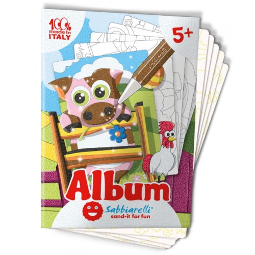 Sabbiarelli album do kolorowania piaskiem zwierzęta