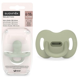 Smoczek silikonowy fizjologiczny SX Pro Colour Essence zielony 6-18m, Suavinex