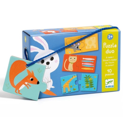 Djeco puzzle duo zwierzątka i ich obiady