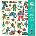 Djeco naklejki metaliczne roboty