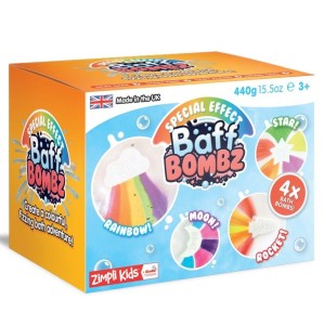 Zestaw bomb do kąpieli zmieniających kolor wody, Rainbow Baff Bombz 3+, Zimpli Kids