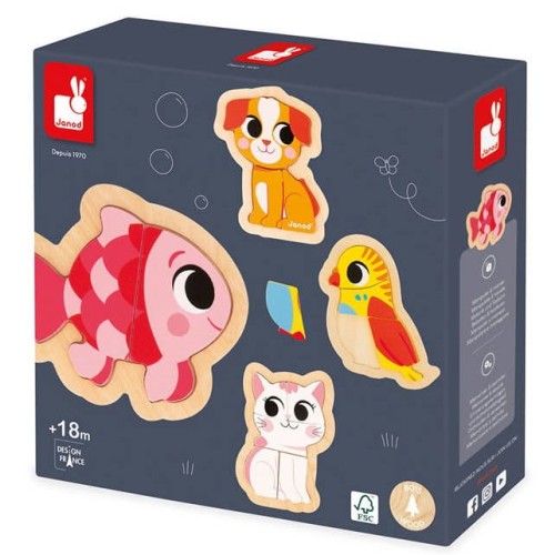 Janod puzzle progresywne zwierzęta domowe