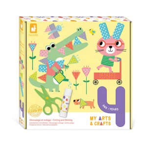 Zestaw kreatywny Wycinanki Przyklejanki My arts & crafts 4+, Janod