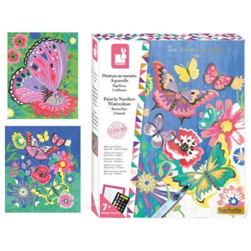Janod zestaw malowanie po numerach motyle