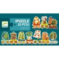Djeco puzzle leśny pociąg