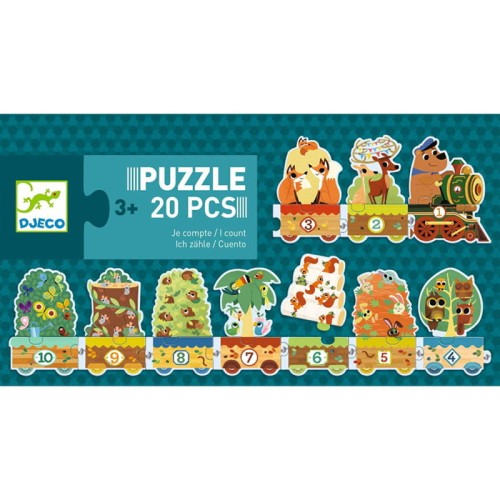 Djeco puzzle leśny pociąg