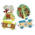 djeco pociąg z cyferkami puzzle