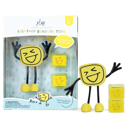 Glo pals postać alex z kostkami świecącymi w wodzie