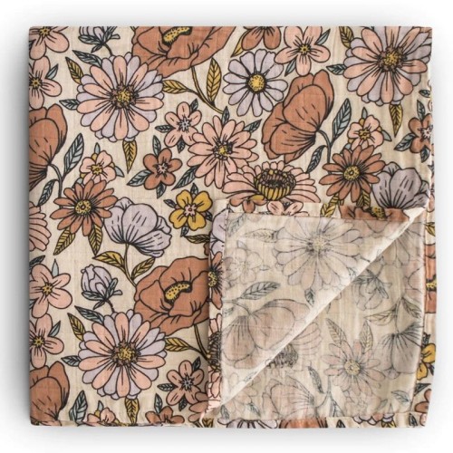 Mushie otulacz retro flowers