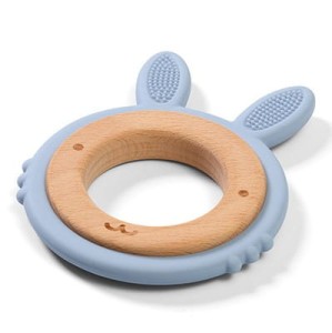 Gryzak drewniano silikonowy Króliczek Bunny, Babyono