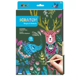 Wydrapywanka A4 Magiczne Zwierzęta 15 obrazków, Avenir