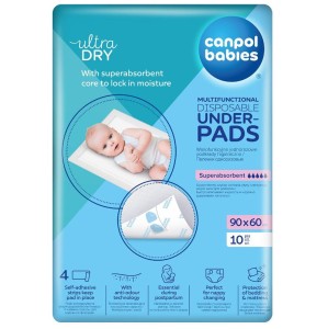 Wielofunkcyjne podkłady higieniczne jednorazowe 90x60 cm, Canpol Babies
