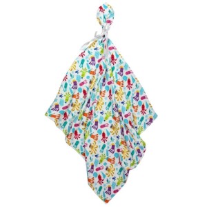 Pieluszka bambusowa 30x30 Ośmiornice, Bamboo Line Texpol