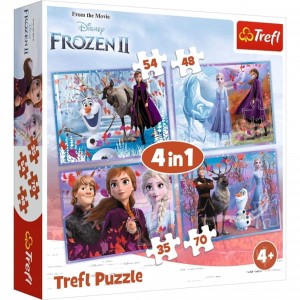 Puzzle 4w1 Frozen II Kraina Lodu - Podróż w nieznane 4+, Trefl