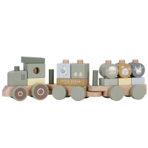 Drewniany pociąg Traktor Little Farm, Little Dutch