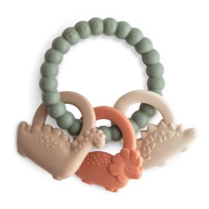 Silikonowy gryzak na kółku Dino, Mushie