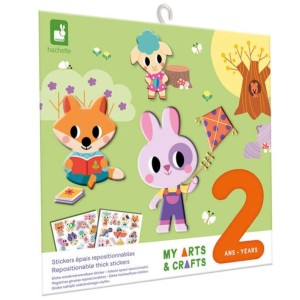 Zestaw kreatywny Grube Naklejki Wielokrotnego Użytku My arts & crafts 2+, Janod