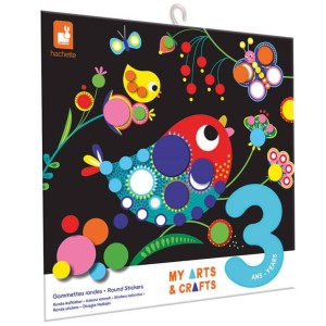 Zestaw kreatywny Okrągłe Naklejki My arts & crafts 3+, Janod