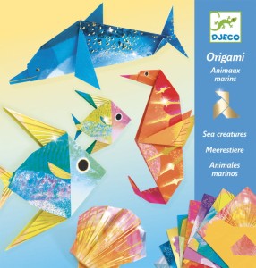 Zestaw artystyczny Origami metaliczne - Morskie Zwierzęta, Djeco