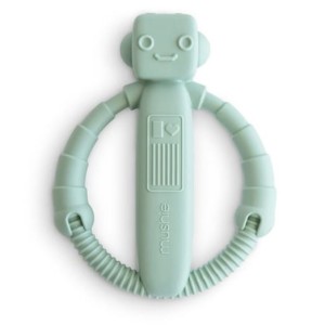 Silikonowy gryzak z grzechotką Robot, Mushie