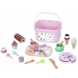 Drewniany zestaw słodkości w pudełku Sweet Cake, Tooky Toy