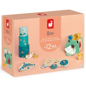 Zestaw zabawek edukacyjnych - Box Edukacyjny 12 m-cy, Janod