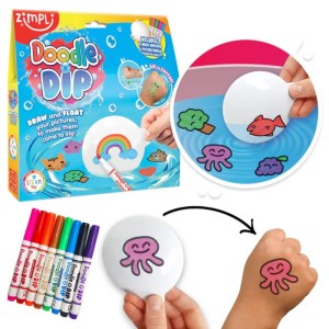 Zestaw tatuaży do wody + flamastry Doodle & Dip, Zimpli Kids