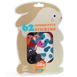 Naklejki dla maluchów ZWIERZĄTKA Z FARMY 18m+, Djeco