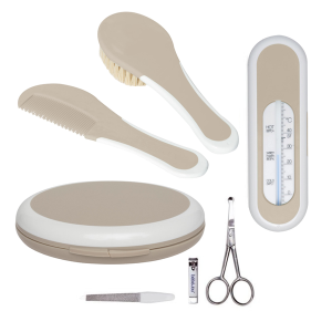 Zestaw prezentowy do pielęgnacji niemowląt Taupe, Bébé-jou