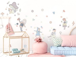 Wróżki Pastelowe - naklejka na ścianę, Pastelowe Love