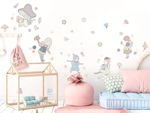 pastelowelove naklejki na ścianę wróżki pastelowe