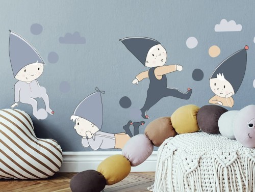 pastelowelove naklejka na ścianę skrzaty