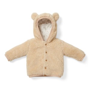Zapinana bluza z kapturem Teddy - Baby Bunny Sand 92cm, Little Dutch