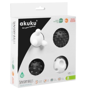 Zestaw piłek sensorycznych czarno-białych, Akuku