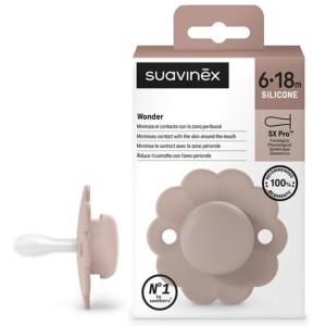 Smoczek silikonowy fizjologiczny SX Pro WONDER Pale Mauve 6-18 m, Suavinex