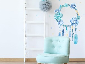 Łapacz snów niebieski - naklejka na ścianę, Pastelowe Love