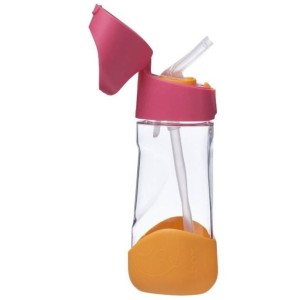 Butelka tritanowa ze słomką 450 ml Strawberry Shake, B.box