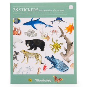 Zestaw naklejek Zwierzęta Świata, Moulin Roty