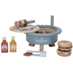 Drewniany zestaw - Grill z akcesoriami, Little Dutch