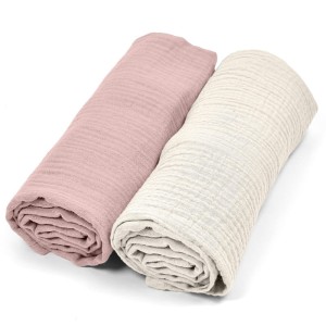 Pieluszki muślinowe 2-pak 70x70 Róż, Albero Mio