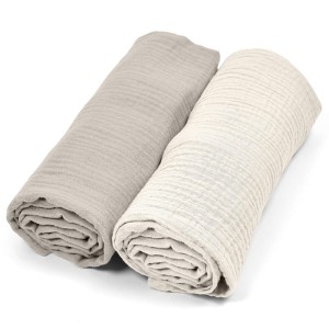 Pieluszki muślinowe 2-pak 70x70 Beżowe, Albero Mio