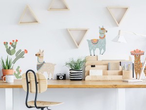 Lamy brązowe - naklejka na ścianę, Pastelowe Love