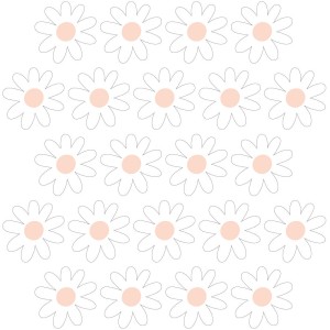 Naklejki na ścianę - Stokrotki VII, Pastelowe Love