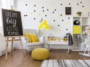 Wzór Trójkąty - naklejka na ścianę, Pastelowe Love