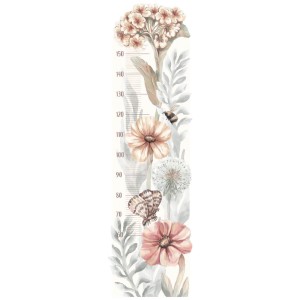 Naklejka na ścianę - Miarka Polne Kwiaty, Pastelowe Love