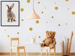 Wzór Kropki komplet - naklejka na ścianę, Pastelowe Love