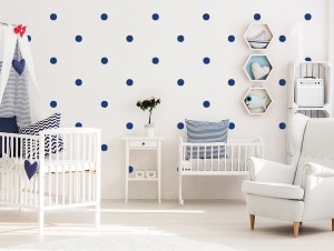 Wzór Kropki duże - naklejka na ścianę, Pastelowe Love