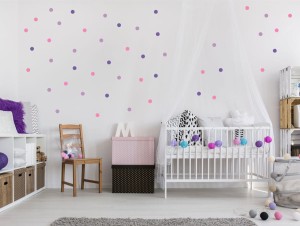 Wzór Konfetti 1 - naklejka na ścianę, Pastelowe Love